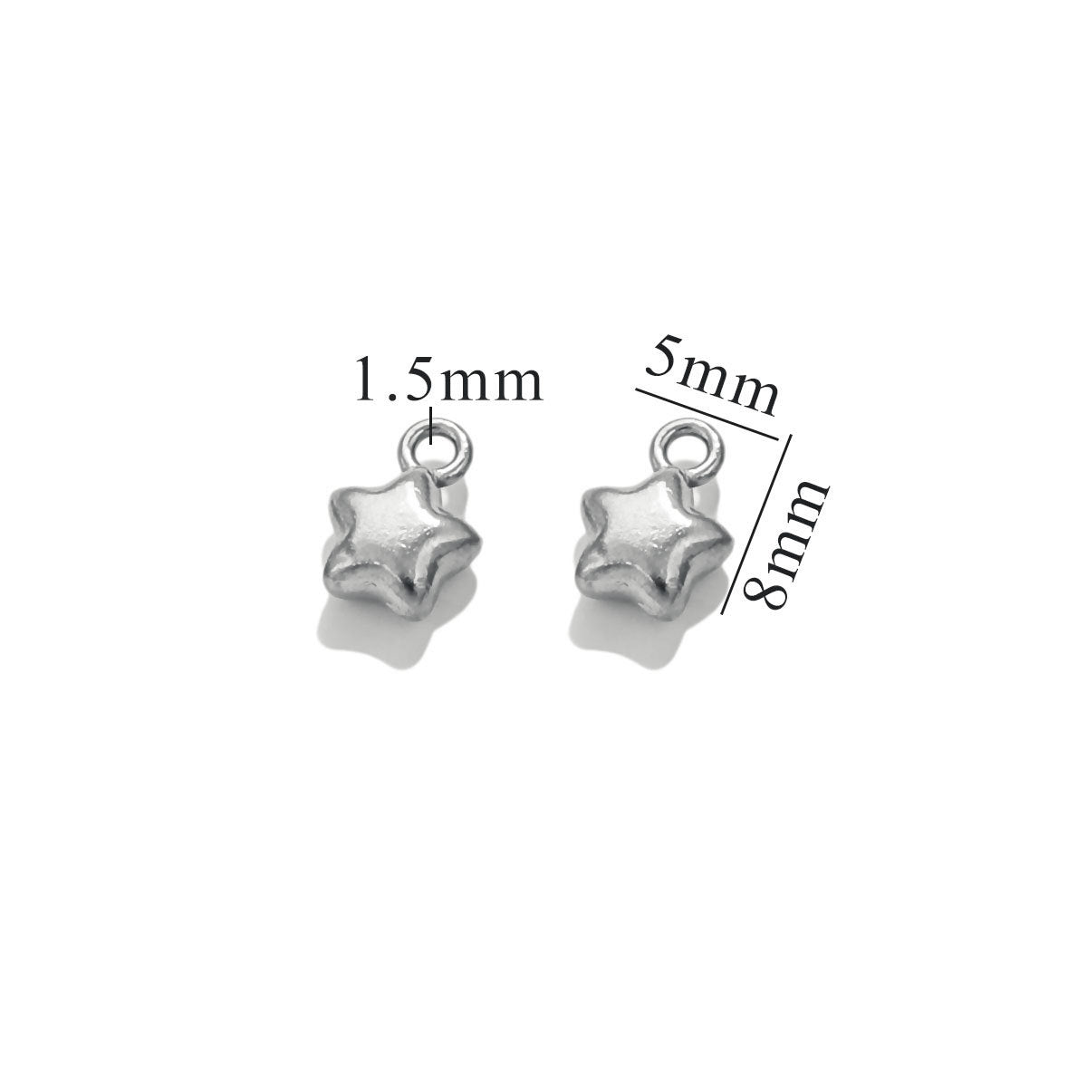 10PCS Stainless Steel Moon & Sun Mini Pendants | Cute Tiny Charms, Ideal Accessories for Necklaces & DIY Jewelry Making