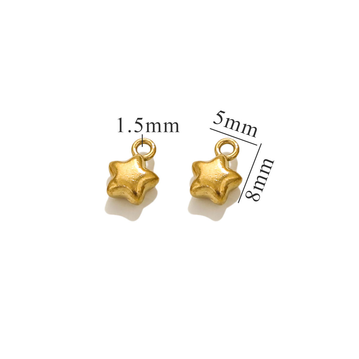 10PCS Stainless Steel Moon & Sun Mini Pendants | Cute Tiny Charms, Ideal Accessories for Necklaces & DIY Jewelry Making