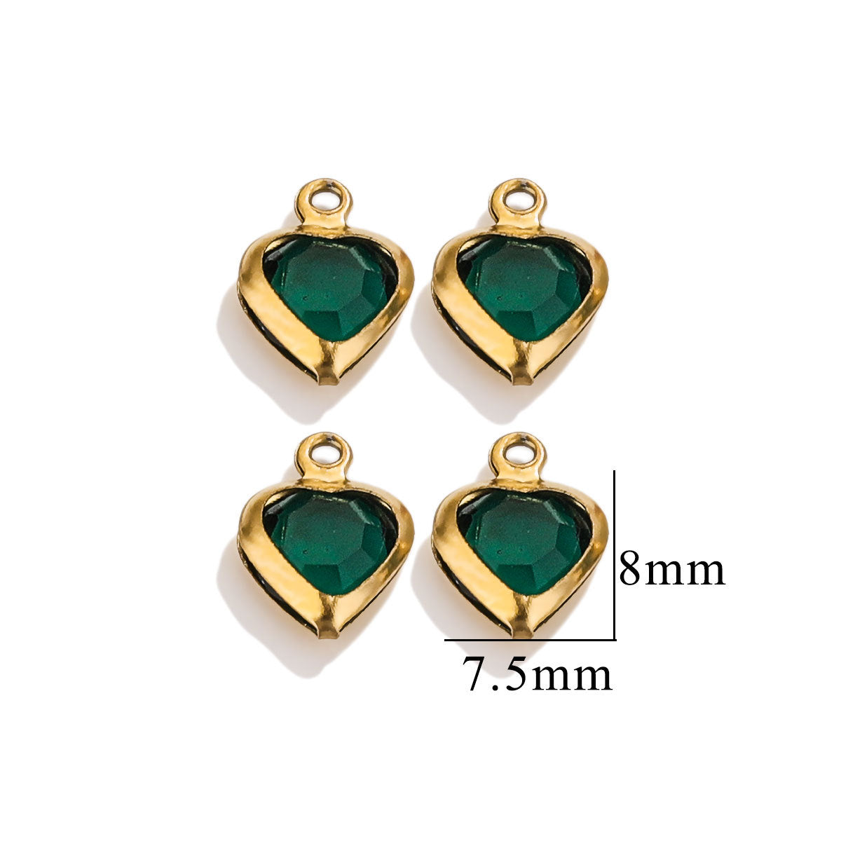 20PCS Stainless Steel Crystal Water Drop Charms - Colorful Titanium Steel, Minimalist Luxury DIY Necklace Jewelry Accessory
