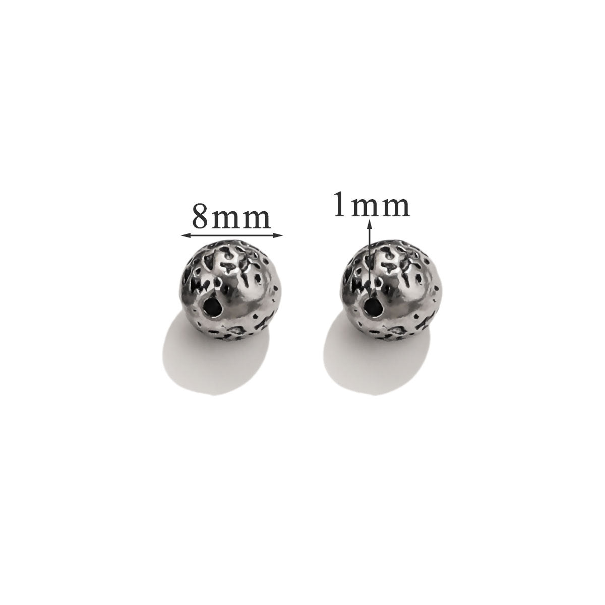 Vintage Blackened Stainless Steel Beads - Six-Word Mantra & Swastika Pattern for DIY Bracelet, Titanium Steel Stringing Beads