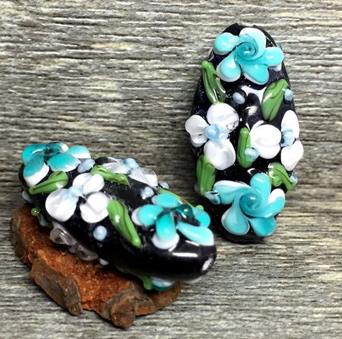 Murano Flower Glass Beads, Handmade Lampwork Spacer Beads for DIY Jewelry Making, Colorful Loose Glass Beads for Bracelets & Necklaces