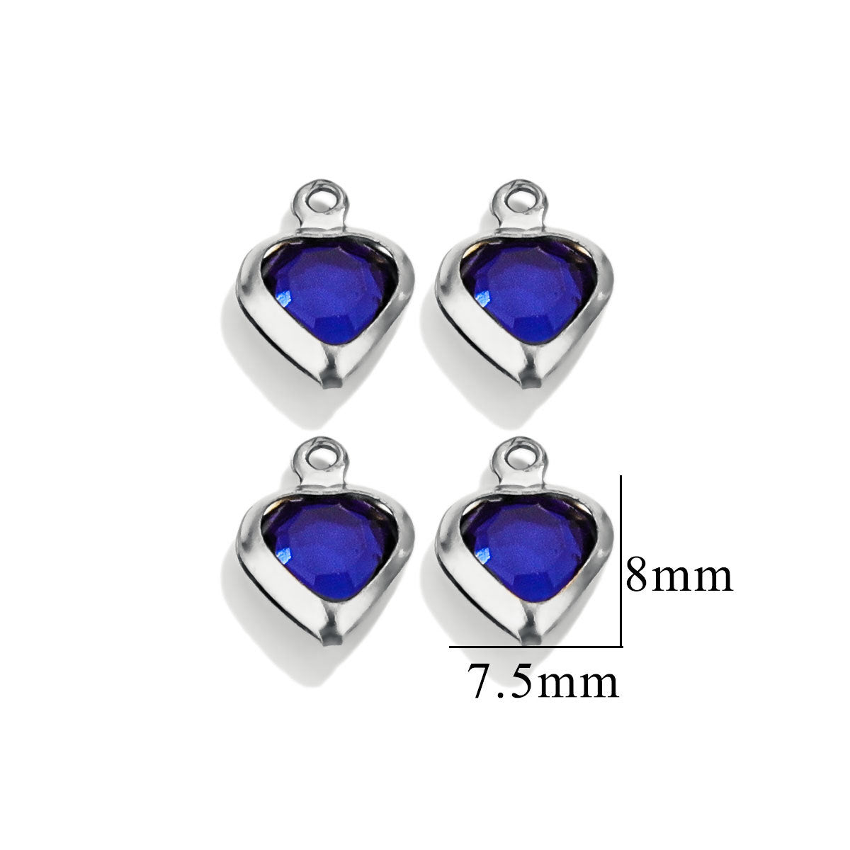 20PCS Stainless Steel Crystal Water Drop Charms - Colorful Titanium Steel, Minimalist Luxury DIY Necklace Jewelry Accessory