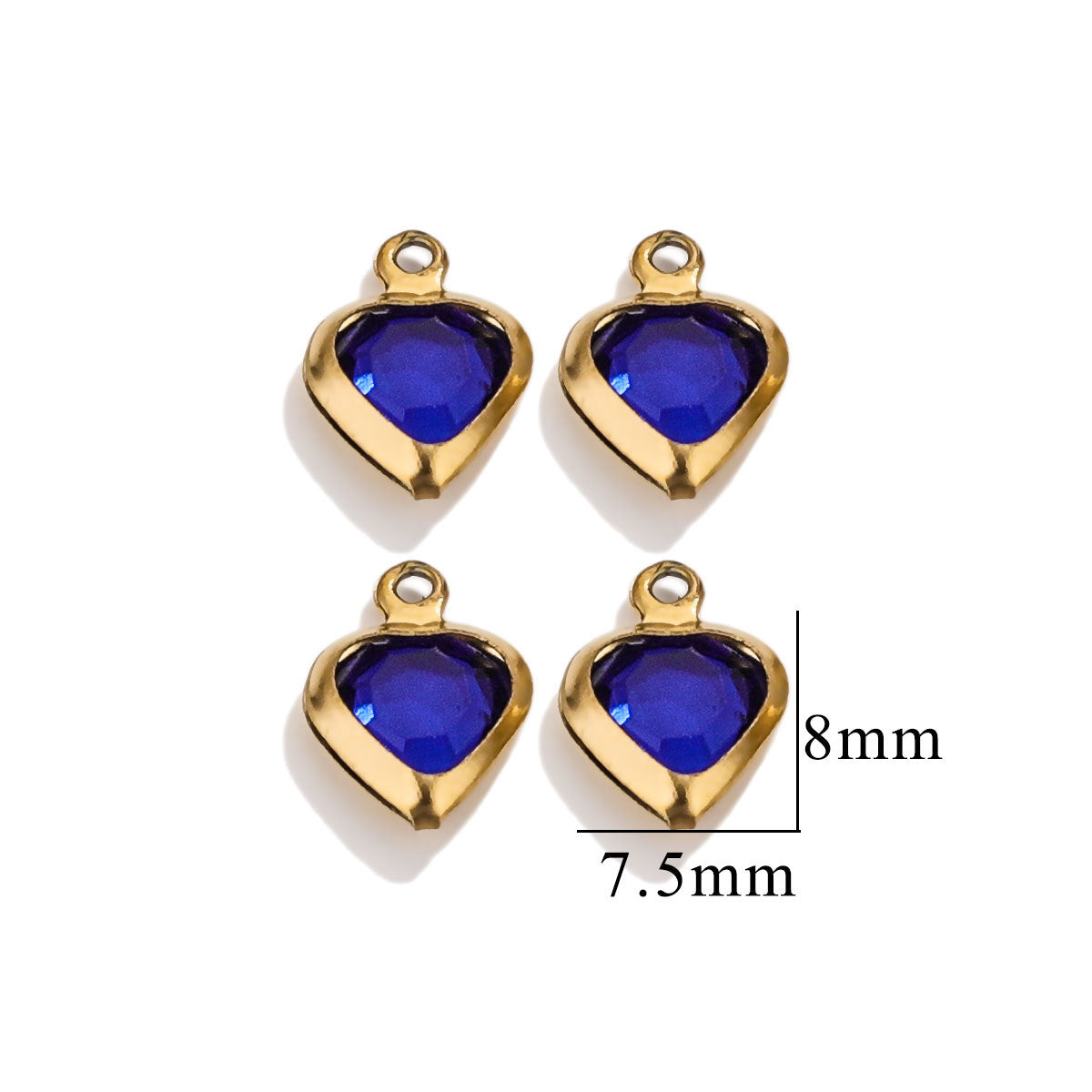 20PCS Stainless Steel Crystal Water Drop Charms - Colorful Titanium Steel, Minimalist Luxury DIY Necklace Jewelry Accessory