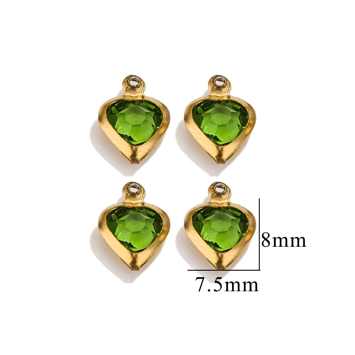 20PCS Stainless Steel Crystal Water Drop Charms - Colorful Titanium Steel, Minimalist Luxury DIY Necklace Jewelry Accessory