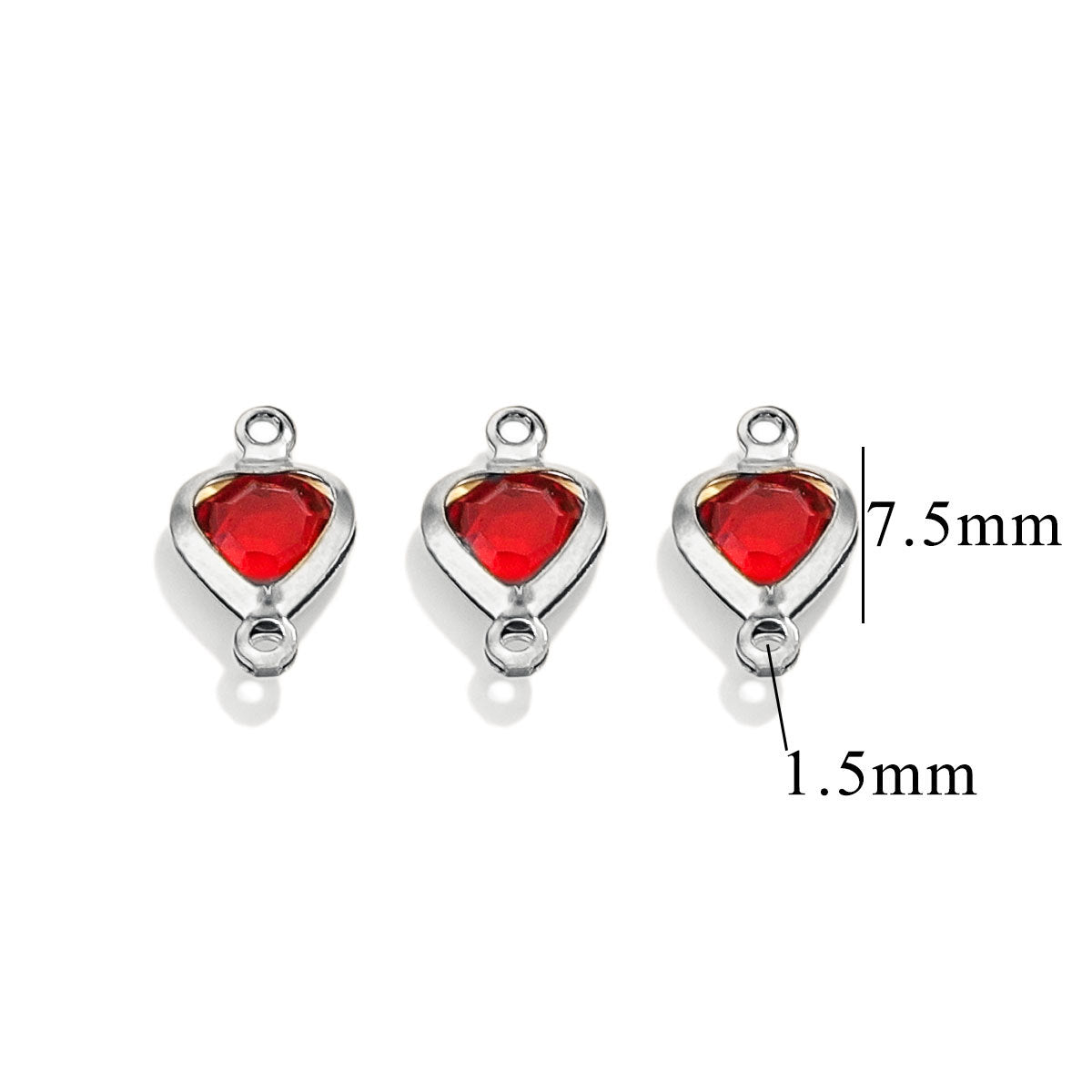 20PCS Stainless Steel Crystal Water Drop Charms - Colorful Titanium Steel, Minimalist Luxury DIY Necklace Jewelry Accessory
