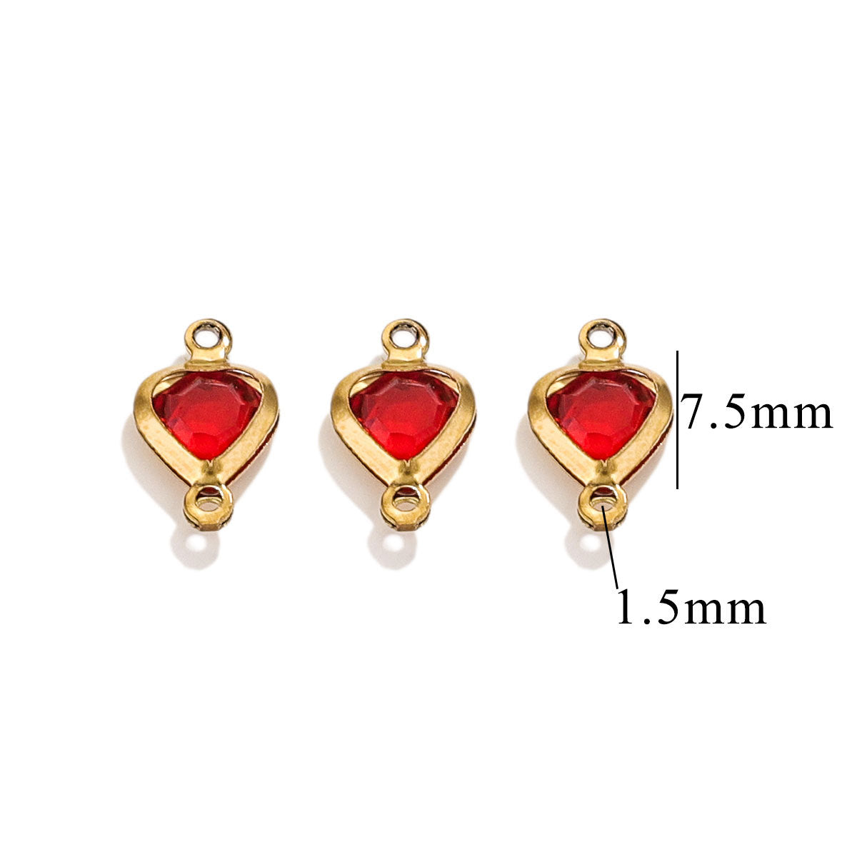 20PCS Stainless Steel Crystal Water Drop Charms - Colorful Titanium Steel, Minimalist Luxury DIY Necklace Jewelry Accessory