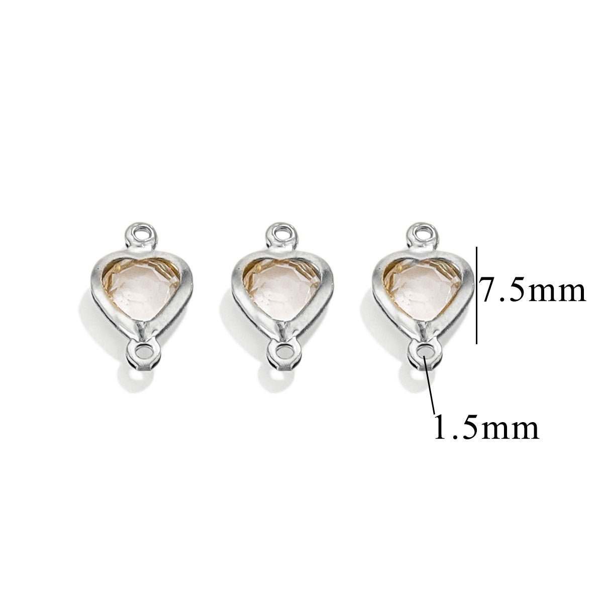 20PCS Stainless Steel Crystal Water Drop Charms - Colorful Titanium Steel, Minimalist Luxury DIY Necklace Jewelry Accessory