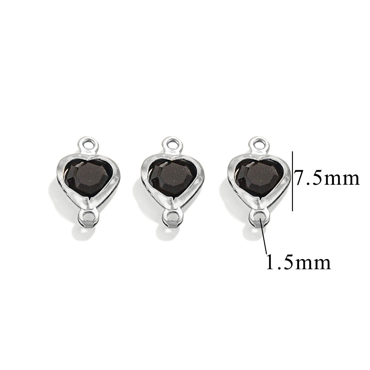 20PCS Stainless Steel Crystal Water Drop Charms - Colorful Titanium Steel, Minimalist Luxury DIY Necklace Jewelry Accessory