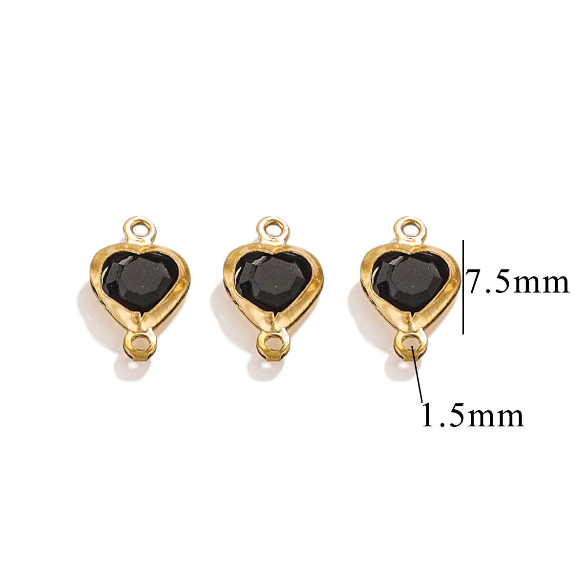 20PCS Stainless Steel Crystal Water Drop Charms - Colorful Titanium Steel, Minimalist Luxury DIY Necklace Jewelry Accessory