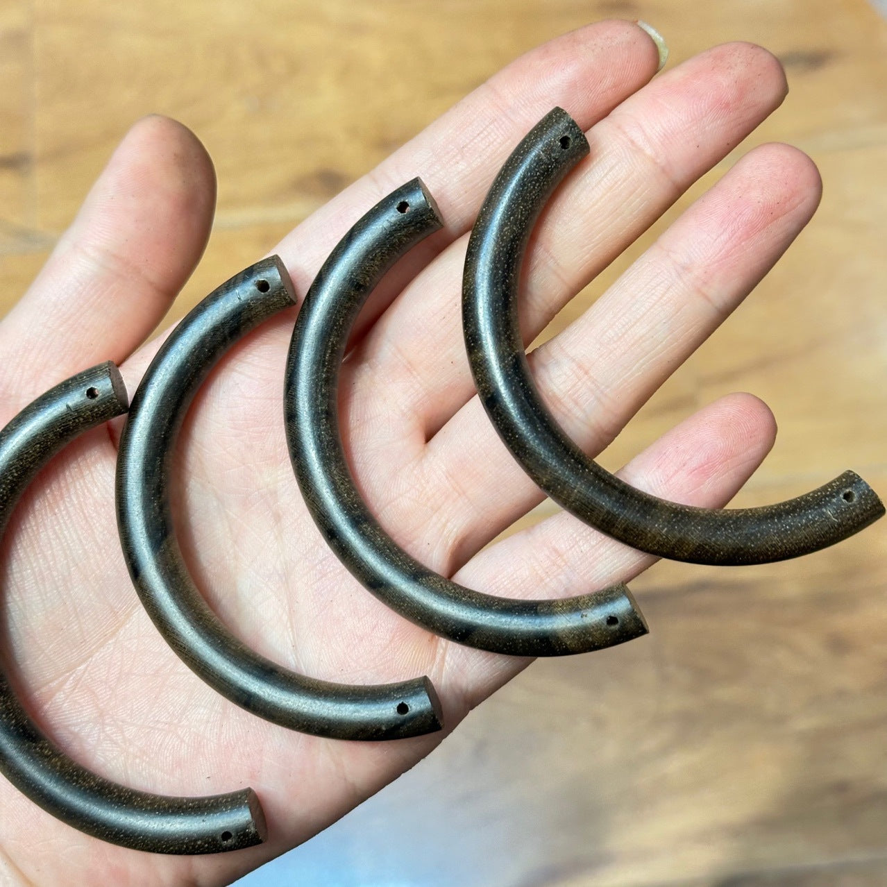 DIY Agarwood Half Bangle - Natural Chen Xiang Semi-Bangle Supplies for Handmade Jewelry Making, Craft Lovers