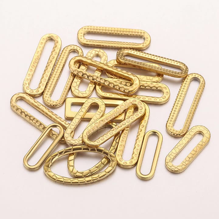 20PCS Stainless Steel Oval & Rectangular Frame Earring Connectors - DIY Jewelry Making Supplies & Components