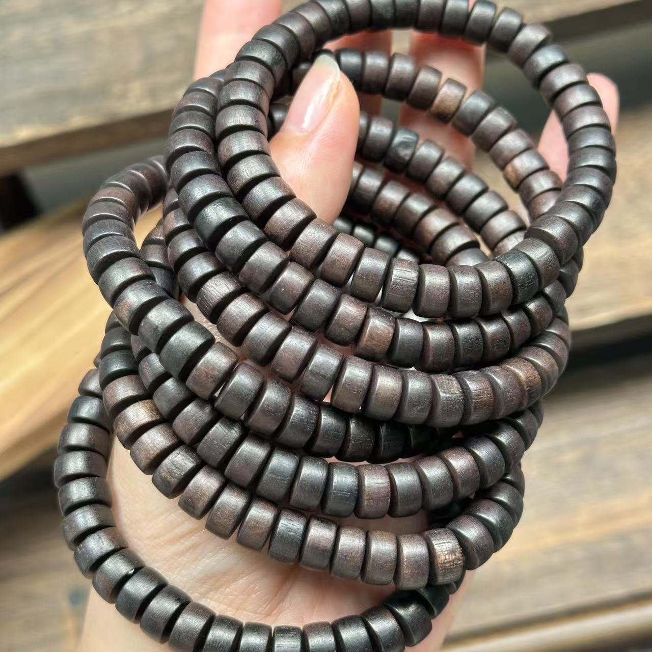 5x9mm Natural Agarwood Bracelet for Men & Women