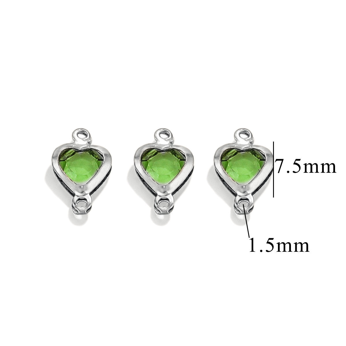 20PCS Stainless Steel Crystal Water Drop Charms - Colorful Titanium Steel, Minimalist Luxury DIY Necklace Jewelry Accessory