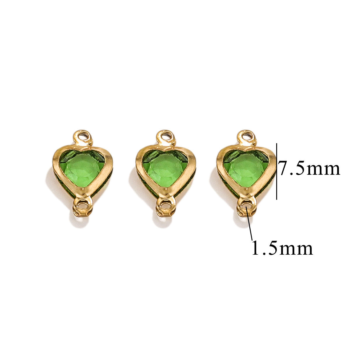 20PCS Stainless Steel Crystal Water Drop Charms - Colorful Titanium Steel, Minimalist Luxury DIY Necklace Jewelry Accessory