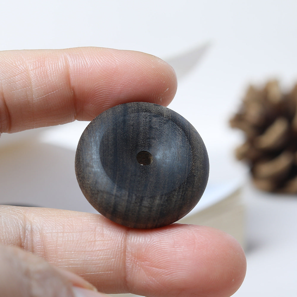 Agarwood Mountain Ghost Coin (Shan Gui Hua Qian) Peace Buckle Pendant - Protective Lucky Charm Jewelry