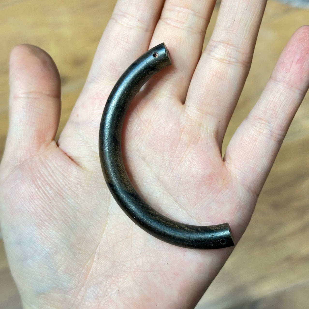 DIY Agarwood Half Bangle - Natural Chen Xiang Semi-Bangle Supplies for Handmade Jewelry Making, Craft Lovers