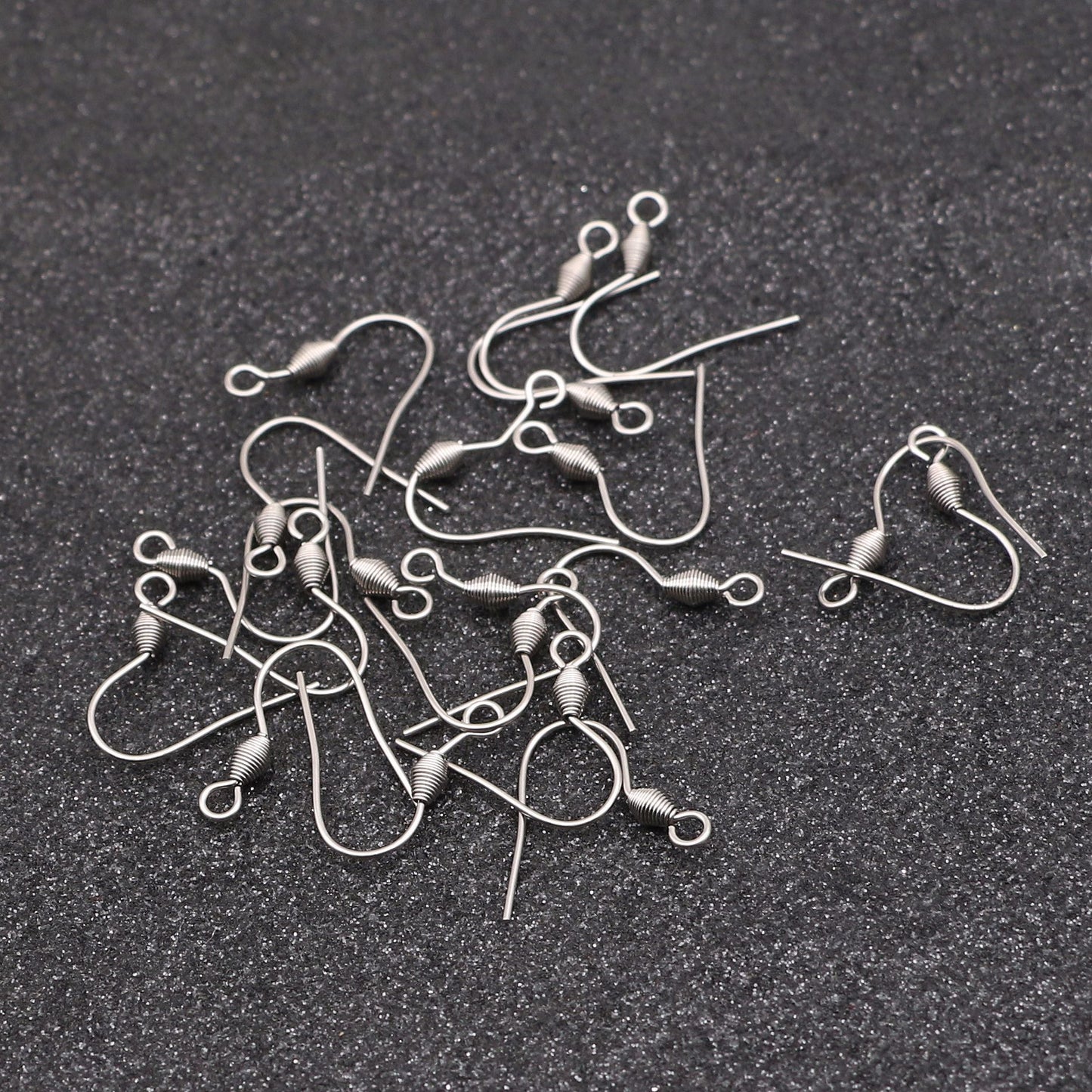 10Pairs Stainless Steel Spiral Earrings Hooks | Question Mark & Spring Threaded Ear Wires, Bohemian DIY Jewelry Accessories