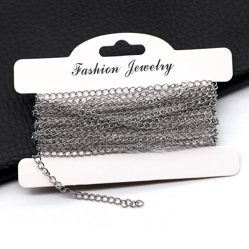 Stainless Steel (Titanium Steel) Tail Chain Extenders | DIY Jewelry Supplies for Bracelets & Necklaces, Essential Craft Accessories (1 Meter)
