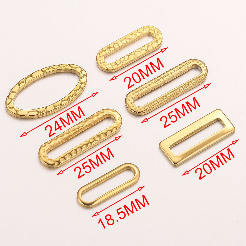 20PCS Stainless Steel Oval & Rectangular Frame Earring Connectors - DIY Jewelry Making Supplies & Components