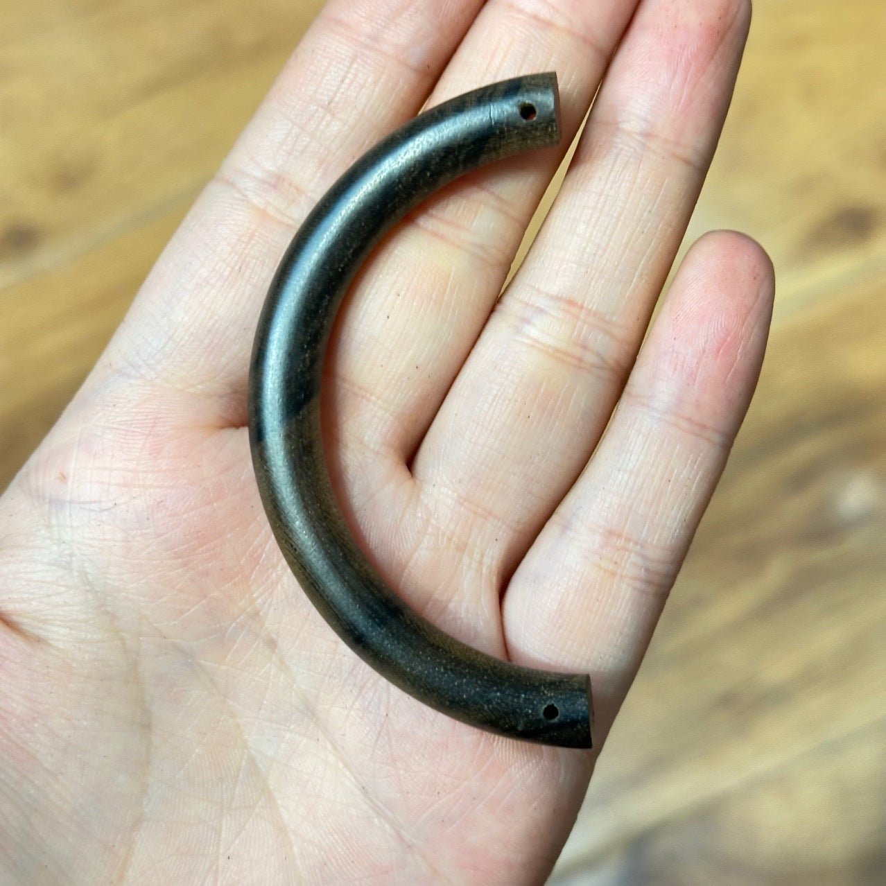 DIY Agarwood Half Bangle - Natural Chen Xiang Semi-Bangle Supplies for Handmade Jewelry Making, Craft Lovers