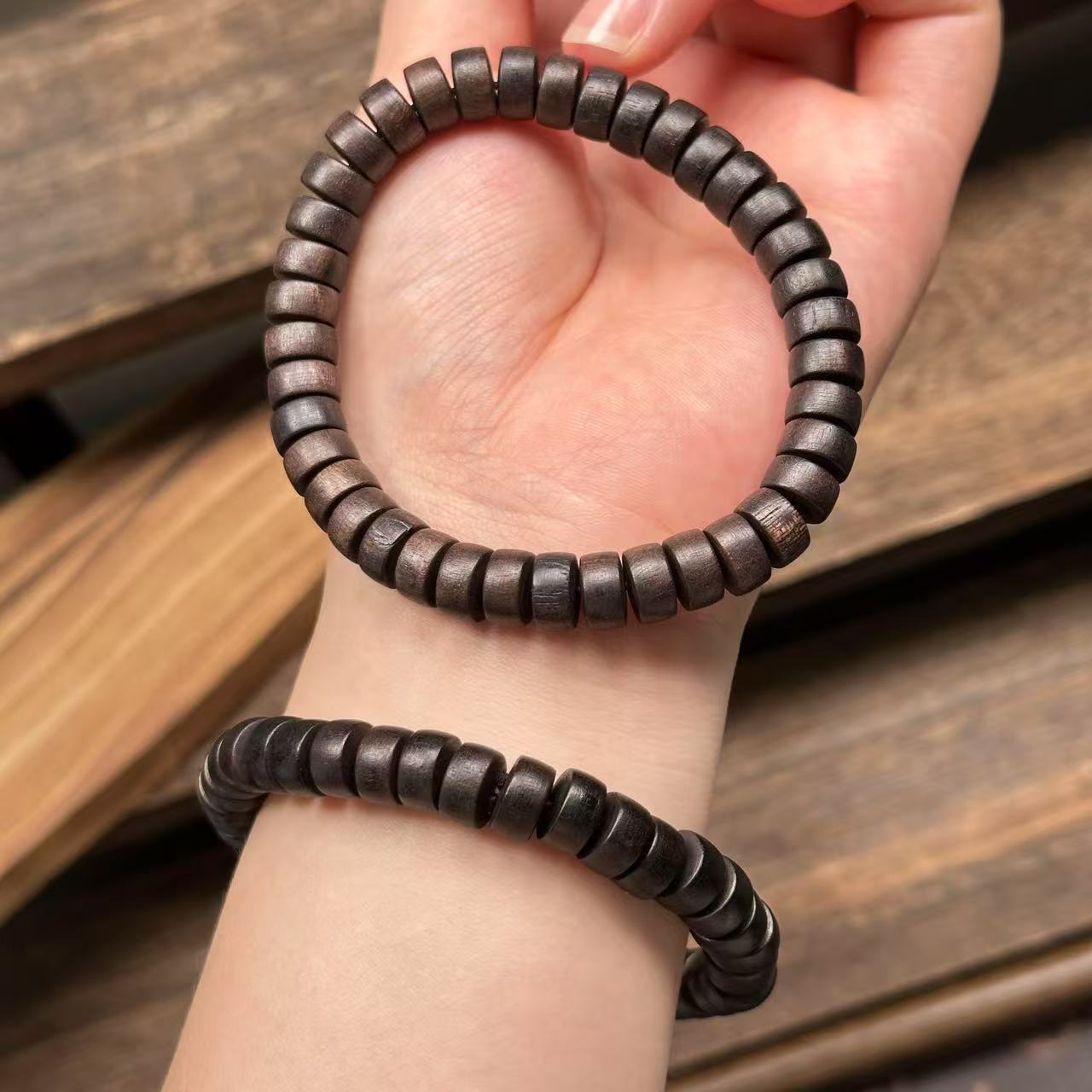 5x9mm Natural Agarwood Bracelet for Men & Women