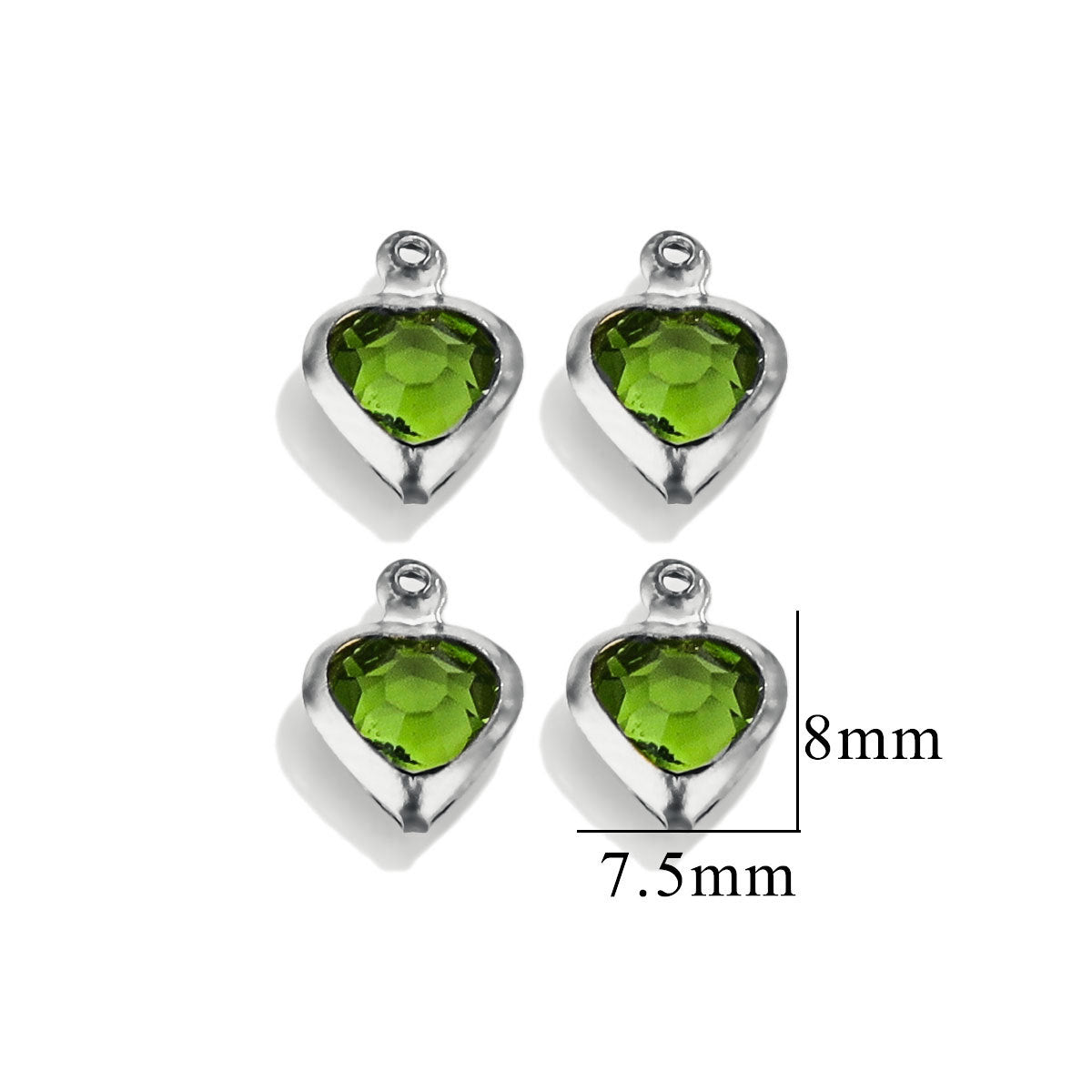 20PCS Stainless Steel Crystal Water Drop Charms - Colorful Titanium Steel, Minimalist Luxury DIY Necklace Jewelry Accessory