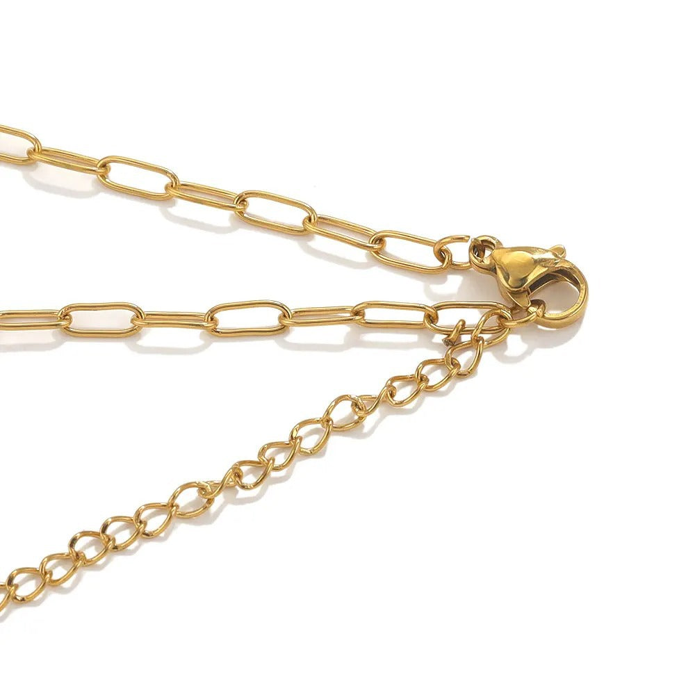 5PCS Real Gold Plated Semi - finished Base Chain for DIY Bracelets - Stainless Steel Long Cross, Adjustable Titanium Steel Accessories