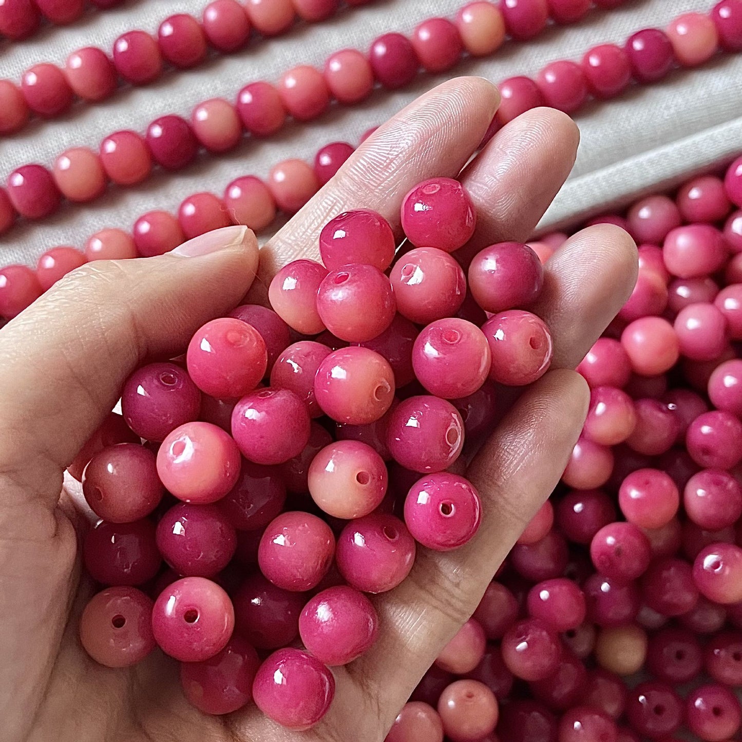 10mm Bodhi Seed Beads, Natural Buddhist Prayer Beads, Round Meditation Mala Beads for Jewelry Making, DIY Bracelet Necklace Supplies (50PCS)