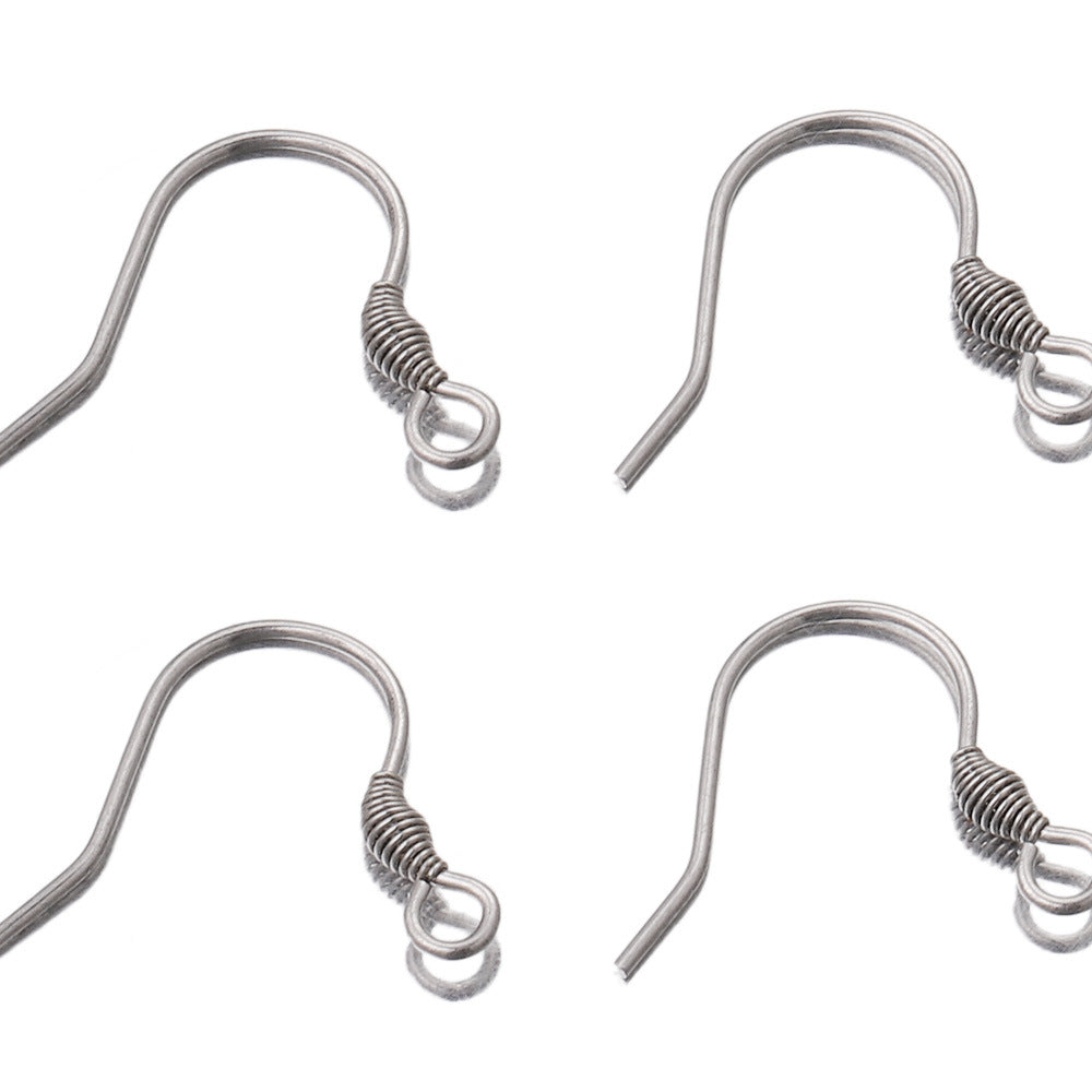 10Pairs Stainless Steel Spiral Earrings Hooks | Question Mark & Spring Threaded Ear Wires, Bohemian DIY Jewelry Accessories