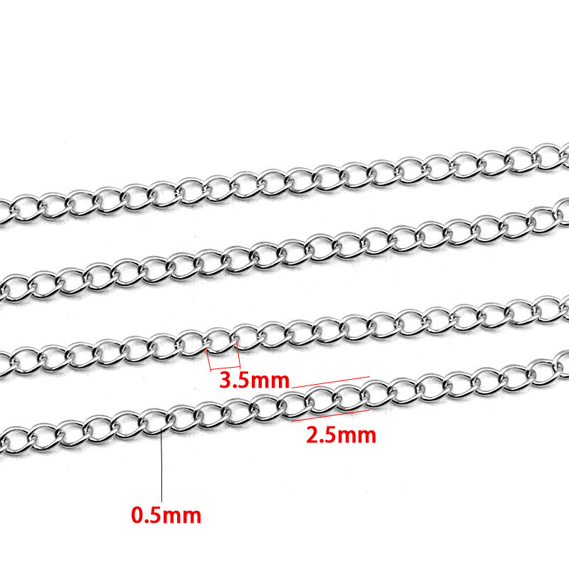 Stainless Steel (Titanium Steel) Tail Chain Extenders | DIY Jewelry Supplies for Bracelets & Necklaces, Essential Craft Accessories (1 Meter)