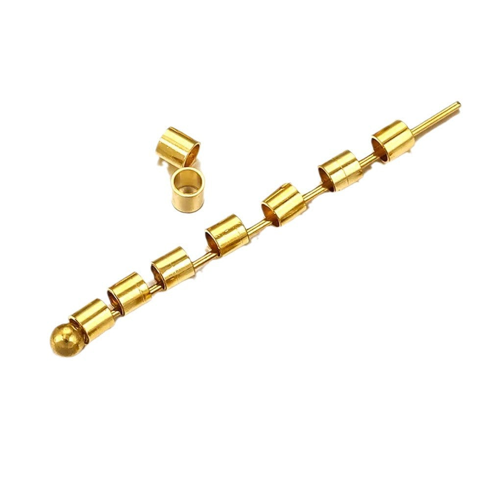 100PCS 2mm Tiny Stainless Steel Column Tube Spacer Beads Loose Spacer Beads