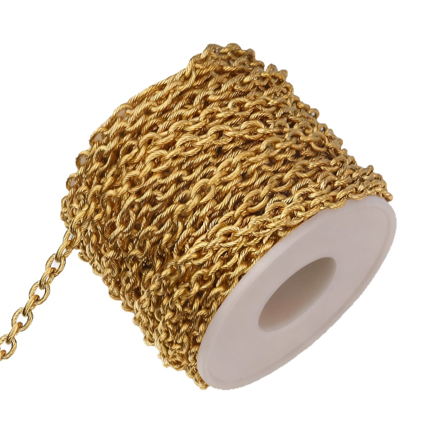 1 Meter Twisted Braided Stainless Steel Chain, Vintage Style DIY Jewelry, Bracelet & Necklace Making Supplies