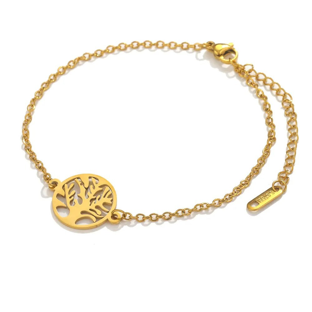 5PCS Real Gold Plated Semi - finished Base Chain for DIY Bracelets - Stainless Steel Long Cross, Adjustable Titanium Steel Accessories
