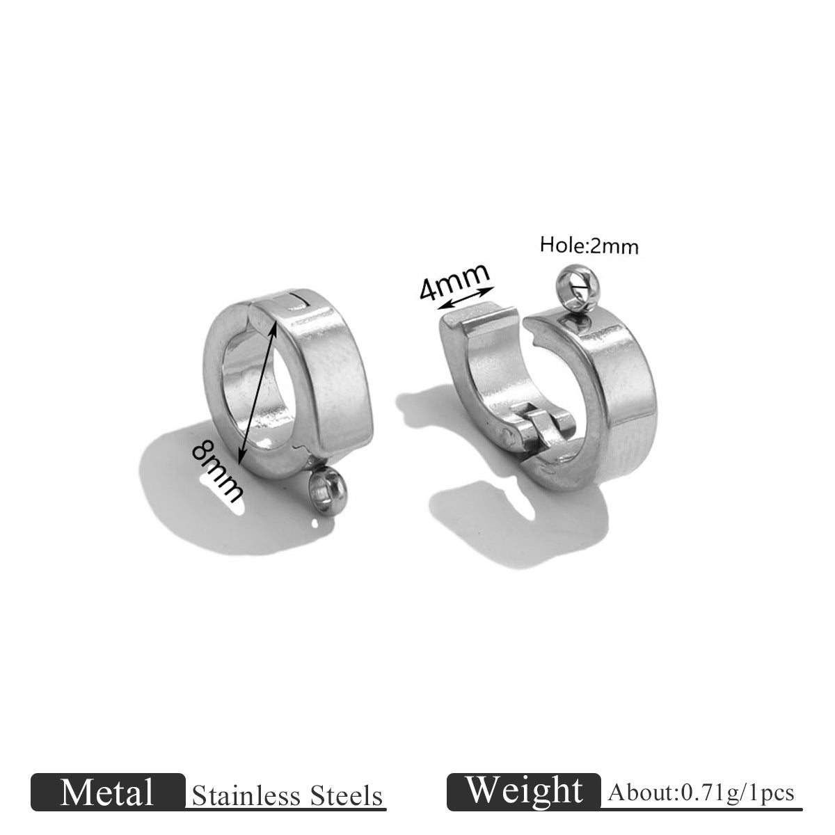 Stainless Steel Open Jump Rings & Clasps - Leather Cord Bracelet/Necklace Connectors & Positioning Clips | DIY Jewelry Supplies