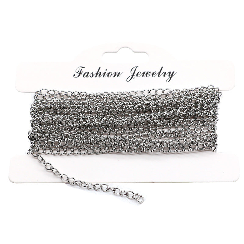 Stainless Steel (Titanium Steel) Tail Chain Extenders | DIY Jewelry Supplies for Bracelets & Necklaces, Essential Craft Accessories (1 Meter)