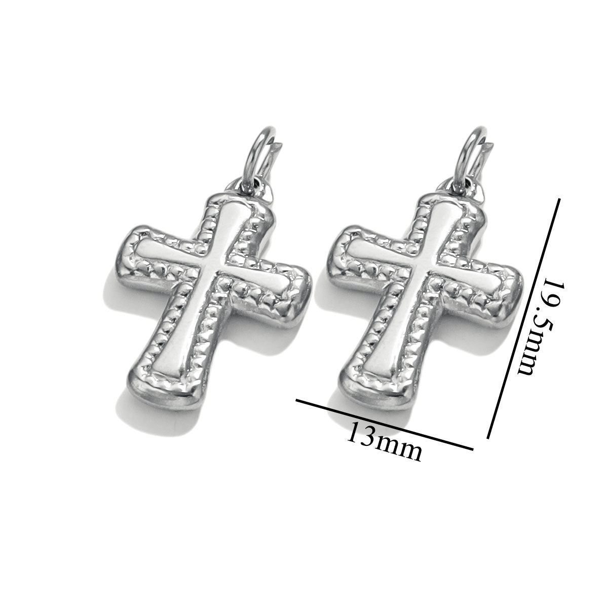 Stainless Steel Cross Pendant - Premium Heavy-Duty Craftsmanship, Elegant Statement Jewelry Charm