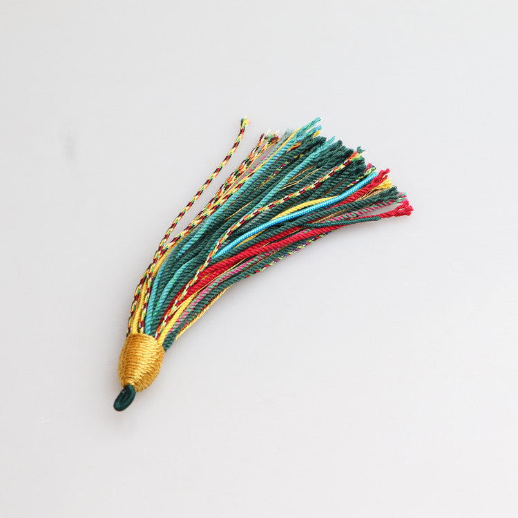 Tibetan Style Handmade Cotton Tassel, DIY Bodhi Prayer Beads Pendant, Handmade Mala Bracelet & Necklace Jewelry Accessories