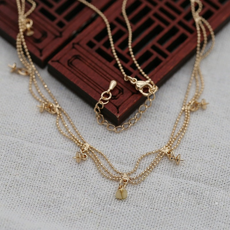 Gold Plated Multi Charm Necklace, Anti-Tarnish Chain Jewelry, Layered Pendant Necklace, Waterproof Gold Necklace for Women