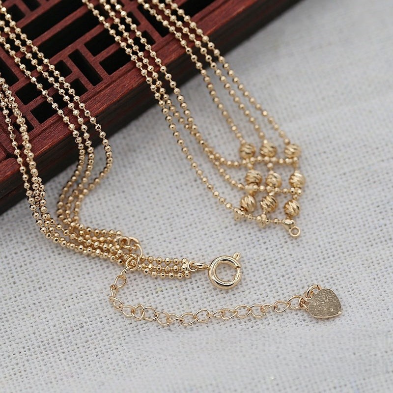 Gold Plated Necklace Chain, Brass Jewelry Base, DIY Necklace Supplies, Waterproof Anti-Tarnish Gold Chain for Jewelry Making