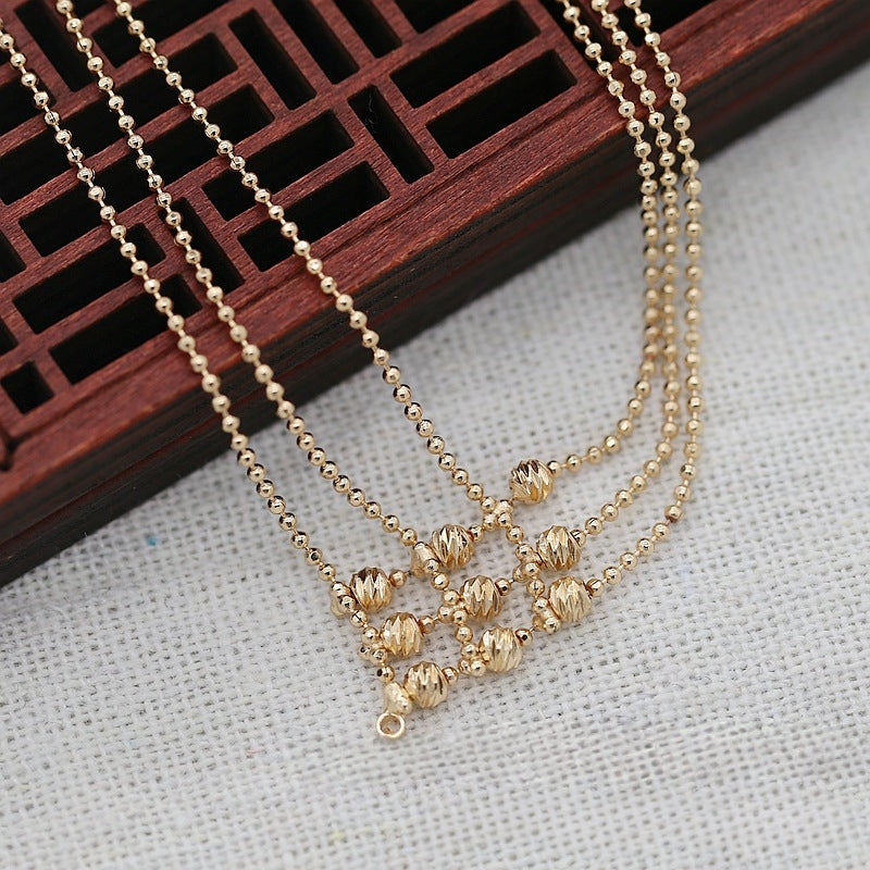 Gold Plated Necklace Chain, Brass Jewelry Base, DIY Necklace Supplies, Waterproof Anti-Tarnish Gold Chain for Jewelry Making