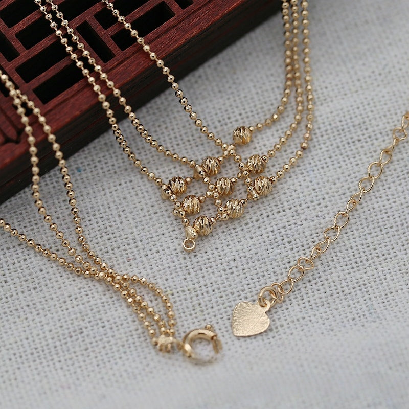Gold Plated Necklace Chain, Brass Jewelry Base, DIY Necklace Supplies, Waterproof Anti-Tarnish Gold Chain for Jewelry Making