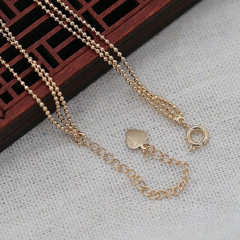 Gold Plated Necklace Chain, Brass Jewelry Base, DIY Necklace Supplies, Waterproof Anti-Tarnish Gold Chain for Jewelry Making