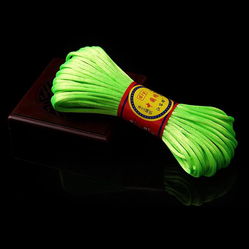 #002 - Line 6/7 (2/1.5mm) Chinese Knot Cord, Braided Pendant Red Rope Bracelet, Korean Thread, Handmade Diy Handmade Accessories, Material Jade Thread 20M