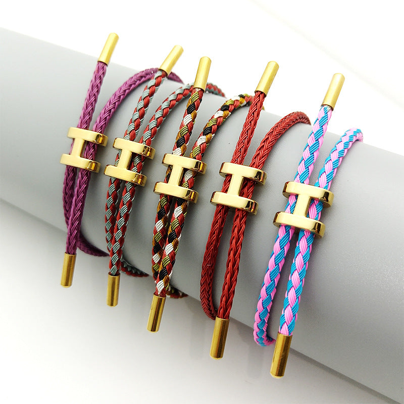 3mm Colorful Braided Stainless Steel Rope - Dainty Jewelry Handmade Bangle for Her (1 Meter)