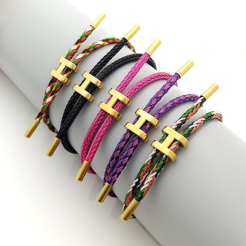 3mm Colorful Braided Stainless Steel Rope - Dainty Jewelry Handmade Bangle for Her (1 Meter)