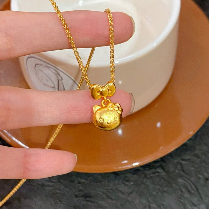 Sandal Gold Hello Kitty Charm, DIY Jewelry Pendant, Cute Kawaii Accessory