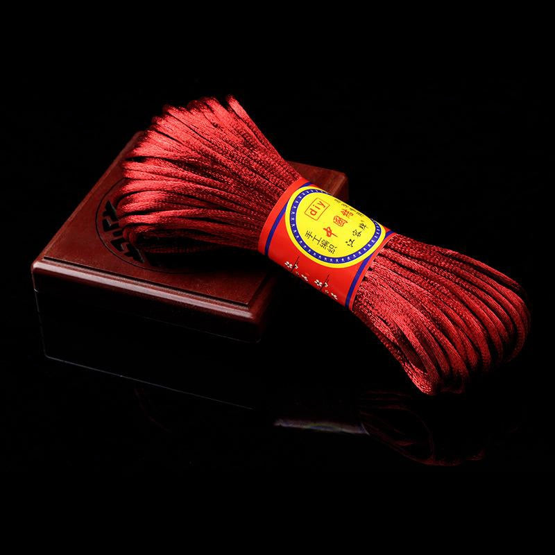 #002 - Line 6/7 (2/1.5mm) Chinese Knot Cord, Braided Pendant Red Rope Bracelet, Korean Thread, Handmade Diy Handmade Accessories, Material Jade Thread 20M
