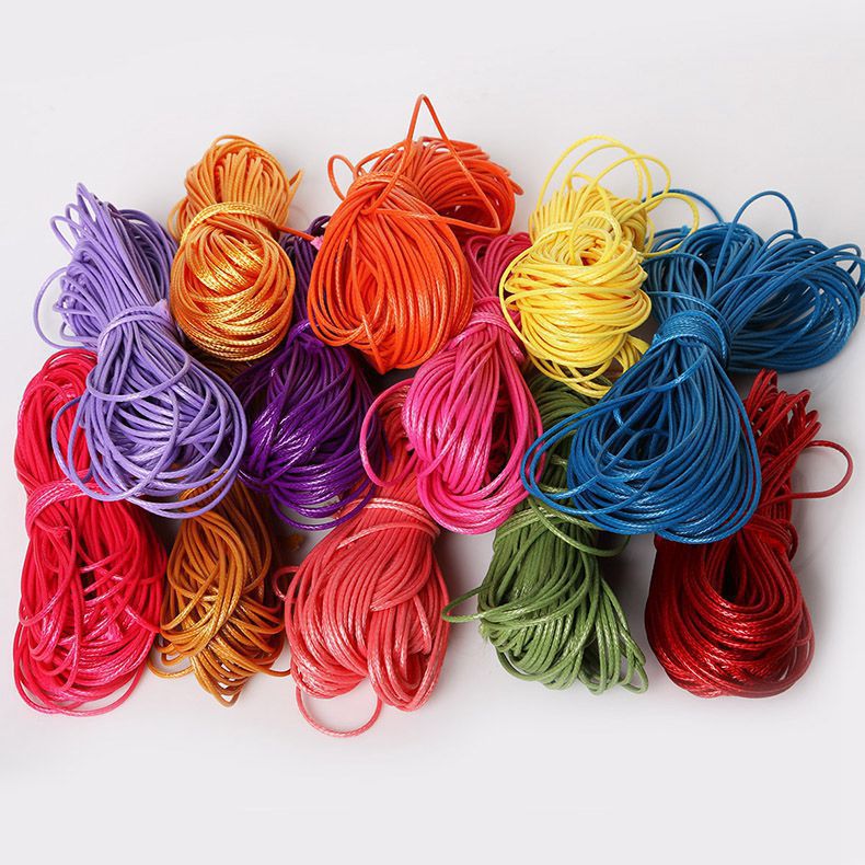 #003 Hot selling 1-2mm colored Korean waxed thread, Necklace Cord,Waxed Necklace Cord for Charms Pendants, Bracelets, Necklaces, Jewelry Making Supplies and Beading Supplies