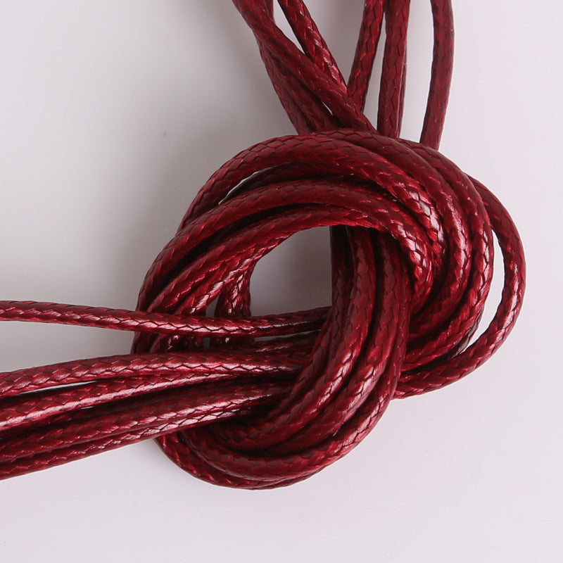 #003 Hot selling 1-2mm colored Korean waxed thread, Necklace Cord,Waxed Necklace Cord for Charms Pendants, Bracelets, Necklaces, Jewelry Making Supplies and Beading Supplies
