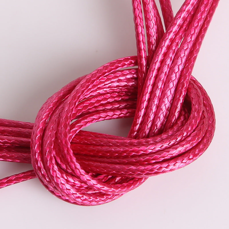 #003 Hot selling 1-2mm colored Korean waxed thread, Necklace Cord,Waxed Necklace Cord for Charms Pendants, Bracelets, Necklaces, Jewelry Making Supplies and Beading Supplies